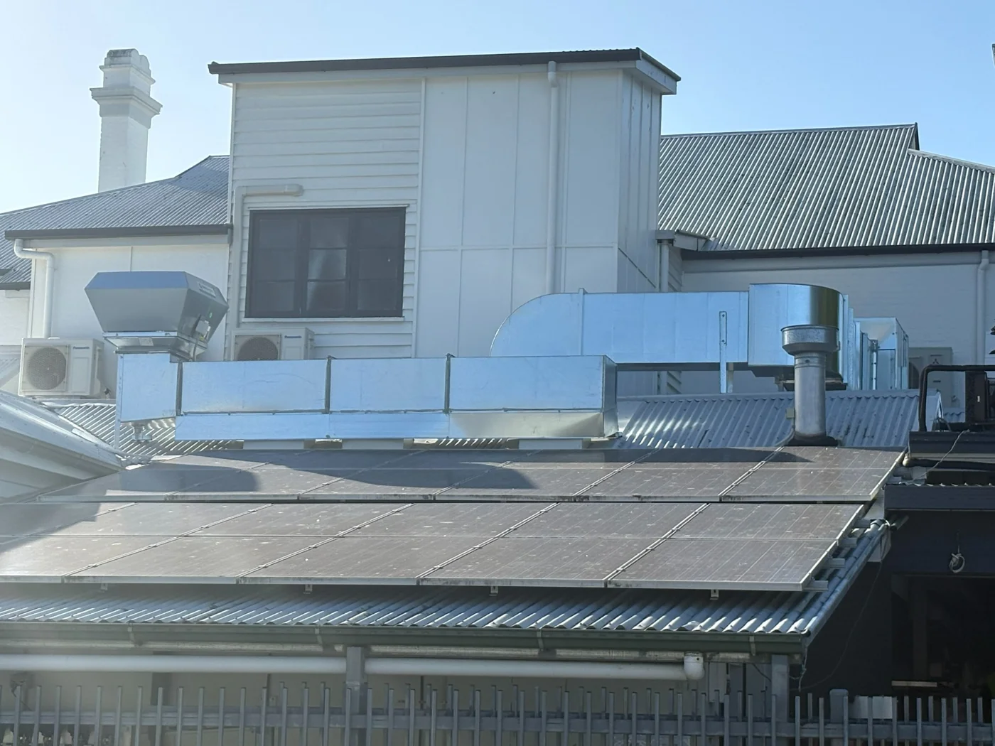 Kitchen exhaust and associated ductwork at Bubba Gump Sandgate